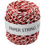 Papierkoord, rood/wit, dikte 1 mm, 50 m/ 1 rol