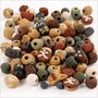 Keramiek kralen, diverse kleuren, afm 7-18 mm, gatgrootte 2-4 mm, 300 gr/ 1 doos