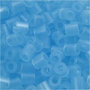 Strijkkralen, neon blauw (32235), afm 5x5 mm, gatgrootte 2,5 mm, medium, 6000 stuk/ 1 doos