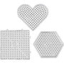 Onderplaat, helder, harten, zeshoeken, vierkanten, afm 15x15-17,5x17,5 cm, JUMBO, 6 stuk/ 1 doos