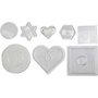 Onderplaat, helder, afm 7-15 cm, 8 stuk/ 1 doos