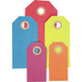 Cadeaulabels, diverse kleuren, afm 3x6+4x8+5x10 cm, 220 gr, 500 stuk/ 1 doos