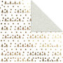 Design Papier - Goud - Herten en Stippen - 30,5x30,5 cm - 180 grams - Vivi Gade - 3 vel