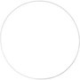 Metalen draadring, wit, d 30 cm, dikte 3 mm, 5 stuk/ 1 doos