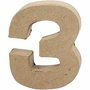 Cijfer, 3, H: 10 cm, B: 8 cm, dikte 1,7 cm, 1 stuk