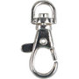 Karabijnsluiting, groot, verzilverd, H: 37 mm, B: 14 mm, 2 stuk/ 1 doos