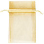 Organza zakjes, goud, afm 7x10 cm, 10 stuk/ 1 doos