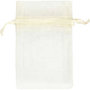 Organza zakjes, off-white, afm 7x10 cm, 10 stuk/ 1 doos