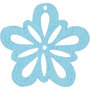 Bloem, licht turquoise, d: 27 mm, 20 stuk/ 1 doos