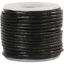 Leerkoord, zwart, dikte 1 mm, 10 m/ 1 rol
