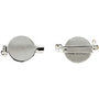 Brochespeld, verzilverd, d: 20 mm, 5 stuk/ 1 doos