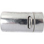 Magnetische sluiting, antiek zilver, d: 26 mm, gatgrootte 10 mm, 1 stuk