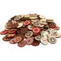 Houten knopen, d 20 mm, 180 stuk/ 1 doos