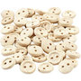 Houten knopen, d 8 mm, 2 gaten, 50 stuk/ 1 doos