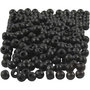 Houten kralen, zwart, 150 stuk, d 5 mm, gatgrootte 1,5 mm, 6 gr/ 1 doos