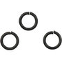Ringen, zwart, afm 7 mm, dikte 1 mm, 50 stuk/ 1 doos
