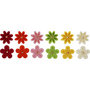 Bloemen - Home deco - Bloem - Katoen - Multicolor - 0,3cm - Creotime - 12 Stuks