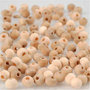 Houten kraal, d 5 mm, gatgrootte 1,5 mm, 100 stuk/ 1 doos