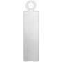 Metalen label, aluminium, langwerpig, afm 20x5 mm, gatgrootte 1,9 mm, dikte 1,3 mm, 20 stuk/ 1 doos