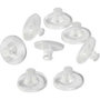 Oorbel achterkant, transparant, d 10 mm, 10 paar/ 1 doos