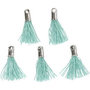 Tassel, groen, L: 10 mm, gatgrootte 1 mm, 5 stuk/ 1 doos