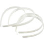 Haarbanden, wit, B: 13 mm, 5 stuk/ 1 doos
