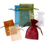 Organza zakjes, diverse kleuren, afm 7x10+10x15 cm, 30 stuk/ 1 doos