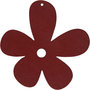 Bloem, wijnrood, afm 57x51 mm, dikte 2 mm, 10 stuk/ 1 doos