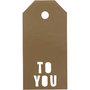 Cadeaulabels, goud, TO YOU, afm 5x10 cm, 300 gr, 15 stuk/ 1 doos