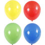 Ballonnen, blauw, groen, rood, geel, giga, d: 41 cm, 4 stuk/ 1 doos