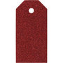 Cadeaulabels, rood, afm 5x10 cm, 300 gr, 15 stuk/ 1 doos