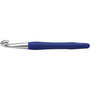 Haaknaalden, blauw, afm 12, L: 16 cm, 1 stuk