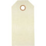 Cadeaulabels, crème, afm 5x10 cm, 250 gr, 20 stuk/ 1 doos