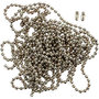 Balletjesketting, verzilverd, d 1,5 mm, 3 m/ 1 rol