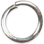 Ringen, verzilverd, afm 4,4 mm, dikte 0,7 mm, 500 stuk/ 1 doos