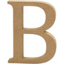 Houten letter B MDF 13 cm