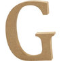 Houten letter G MDF 13 cm