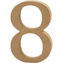 Houten cijfer 8 MDF 13 cm