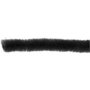 Chenilledraad, zwart, L: 30 cm, dikte 6 mm, 50 stuk/ 1 doos