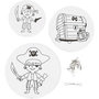 Mobielen met motief, wit, d 12+15+18 cm, 300 gr, 3 set/ 1 doos