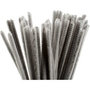 Chenilledraad, grijs, L: 30 cm, dikte 6 mm, 50 stuk/ 1 doos