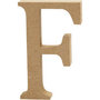 Houten letter F MDF 13 cm