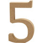 Cijfer, 5, H: 13 cm, dikte 2 cm, 1 stuk