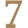 Houten cijfer 7 MDF 13 cm