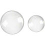 Cabochons -  Gladde Stenen - Glas - Transparant - Decoratie - Rond - Dia 18+25 mm - Vivi Gade - 8 stuks
