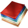 Metallic Foliekarton, diverse kleuren, A4, 210x297 mm, 280 gr, 30 div vellen/ 1 doos