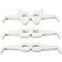 Brillen, wit, H: 4,5-10 cm, L: 32 cm, 230 gr, 160 stuk/ 1 doos