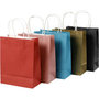 Papieren zakken, diverse kleuren, H: 23 cm, B: 18x9 cm, 125 gr, 10 stuk/ 1 doos