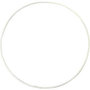 Metalen draadring, wit, d 20 cm, dikte 3 mm, 5 stuk/ 1 doos