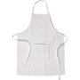 Schort met zak, wit, L: 84 cm, B: 65 cm, afm M-XL cm, 210 gr, 1 stuk
